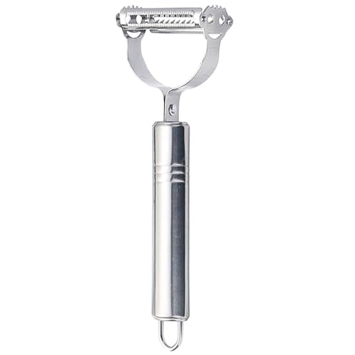 Weusenstyle Multifunctional Vegetable Peeler Made of Stainless Steel, Multifunctional 2-in-1 Vegetable Peeler Strips, Multifunktions Gemüseschäler (Silver*1) von Zumylea