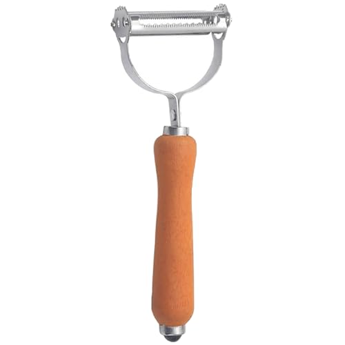 Weusenstyle Multifunctional Vegetable Peeler Made of Stainless Steel, Multifunctional 2-in-1 Vegetable Peeler Strips, Multifunktions Gemüseschäler (Wood*1) von Zumylea