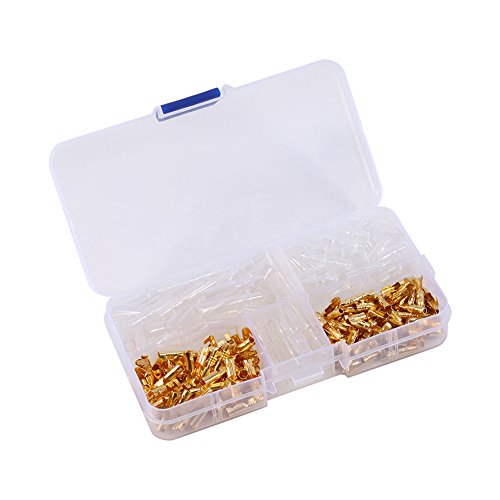 120 Stück Flachsteckhülsen Set, 3,5 mm Anschluss Klemme Stecker Buchse mit isolierten, Anschluss Terminal männlich Weiblich, Flachstecker Kabelschuhe Sleeve 120 Stück Flachsteckhülsen Set, 3,5 mm Anschluss Klemme Stecker Buchse mit isolierten, Anschluss Terminal männlich Weiblich, Flachstecker Kabelschuhe Sleeve von Zunate