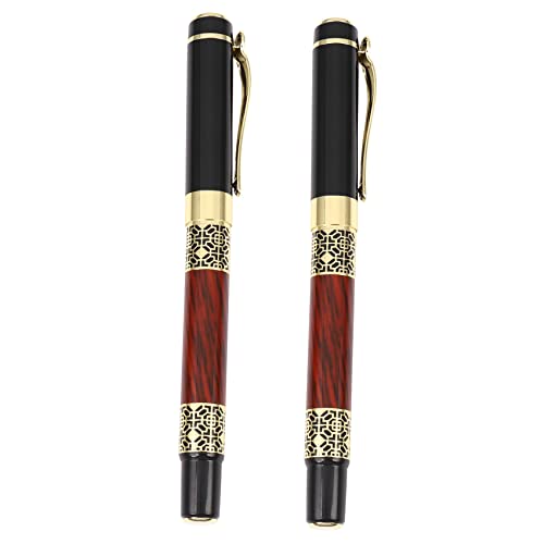 Zunedhys 2X Chinesische Klassische Gelschreiber Elegante Goldene Metall Kugelschreiber für BüRo Business Unterschrift SchüLer von Zunedhys