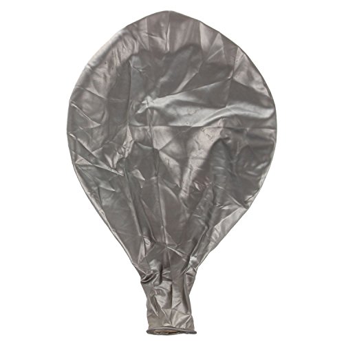 Zunedhys 91.4 cm Riesen Latexballons (Premium Helium Qualität), 12 Stück, Reguläre Form - Silber von Zunedhys