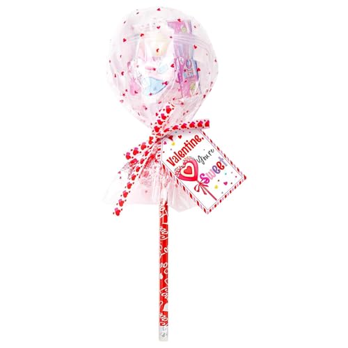 Briefpapier mit Karte, Packung mit 24 Artikeln für Gastgeschenke für den Valentinstag, Schreibwaren-Set für Kinder, Neonat von Zunetsutock