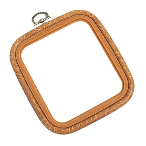 Dekorativer Stickkreis | Großer quadratischer Stickrahmen aus Holz Imitat | Rundes Quiltzubehör Retro Stickerei Kreis Ring zum Nähen von Zunetsutock