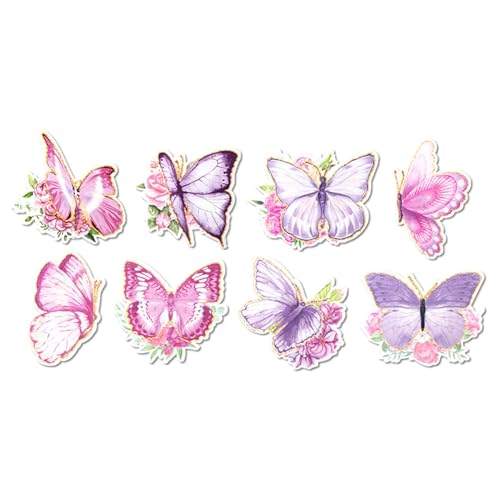 Schmetterling Lutscher Etikett Bunte Lutscher Aufkleber | 8x Lustige Schmetterlinge Geschenkkarten Süßigkeitenbox für Geburtstag Party Hochzeit Feier von Zunetsutock