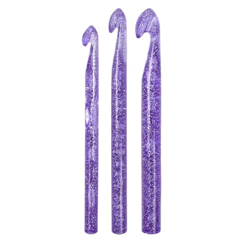 ZunetsUtock Anfänger Häkelset - Häkeln Häkeln, Häkelhaken | Pailletten Kristall Häkelnadeln zum Häkeln, Erwachsene Häkeln (15 mm, 12mm, 10mm) von Zunetsutock