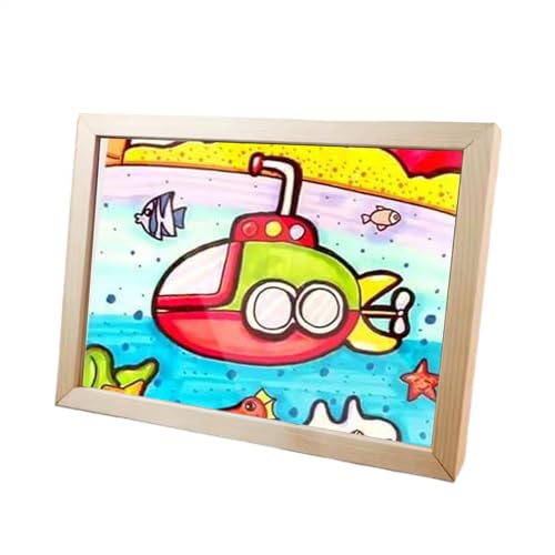Zunetsutock Bilderrahmen für Kinder, aus Holz, Kunst-Display-Rahmen, austauschbarer Kunst-Display-Aufbewahrungsrahmen für Handwerk, Zeichnen, Kunst, Kunstwerke von Zunetsutock