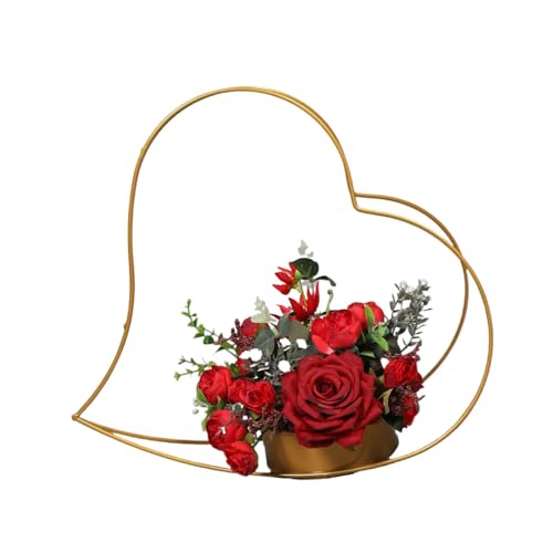 Zunetsutock Geometrische Metall-Mittelstücke, eleganter herzförmiger Blumenkorb aus Eisen, Blumenarrangement, Ornament für Hochzeitstischdekorationen Zunetsutock Geometrische Metall-Mittelstücke, eleganter herzförmiger Blumenkorb aus Eisen, Blumenarrangement, Ornament für Hochzeitstischdekorationen von Zunetsutock