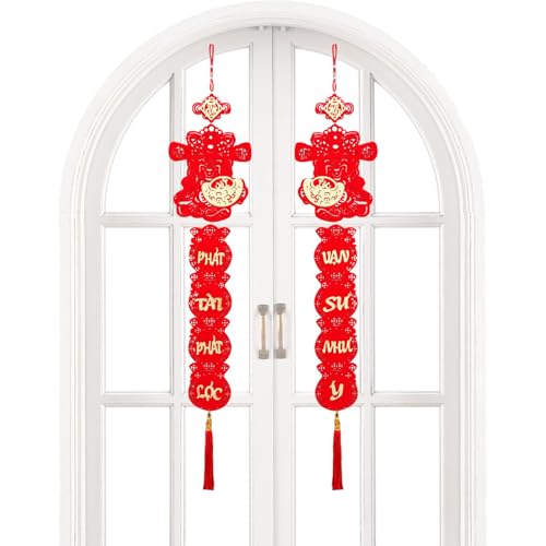 Zunetsutock Quaste mit rotem Knoten, vietnamesische Neujahrs-Ornamente, Paare, Knoten, fröhliche Atmosphäre, Frühlings-Wandschmuck für asiatisches Mondneujahr, Heimdekoration Zunetsutock Quaste mit rotem Knoten, vietnamesische Neujahrs-Ornamente, Paare, Knoten, fröhliche Atmosphäre, Frühlings-Wandschmuck für asiatisches Mondneujahr, Heimdekoration von Zunetsutock