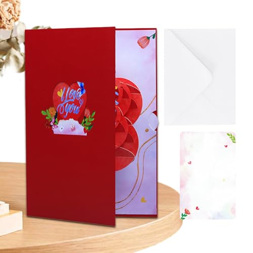 Zunetsutock Romantic Heart Card - Schöne Klappkarte für ihn, mit leerem Einleger | 3D Begrüßungsgattin, Freundin, , Mädchen, Frauen, ideal zum Geburtstag oder zum Geburtstag Zunetsutock Romantic Heart Card - Schöne Klappkarte für ihn, mit leerem Einleger | 3D Begrüßungsgattin, Freundin, , Mädchen, Frauen, ideal zum Geburtstag oder zum Geburtstag von Zunetsutock