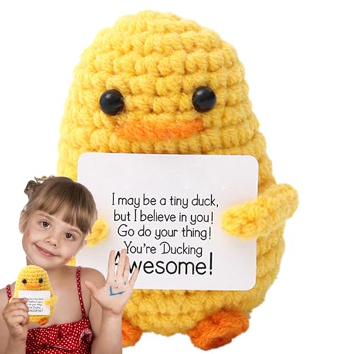 Zunetsutock Süße Häkelpuppe, Häkel-Entenpuppe,Handgemachte inspirierende Strick-Entenpuppe | Handgefertigte gestrickte Entenpuppe für Tisch, Bücherregal, Wohnzimmer, Schlafzimmer Zunetsutock Süße Häkelpuppe, Häkel-Entenpuppe,Handgemachte inspirierende Strick-Entenpuppe | Handgefertigte gestrickte Entenpuppe für Tisch, Bücherregal, Wohnzimmer, Schlafzimmer von Zunetsutock