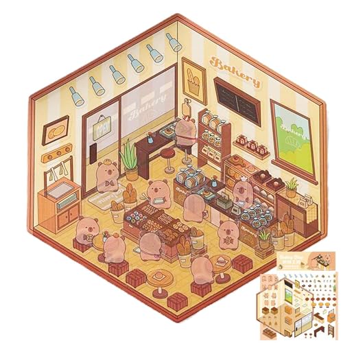Capybara 3D Miniatur Szene Aufkleber | Dekorative Aufkleber für Tagebuch, Scrapbooking, Notizbuch, Bastelbedarf, Tagebuch, Bücher, Dekoration Capybara 3D Miniatur Szene Aufkleber | Dekorative Aufkleber für Tagebuch, Scrapbooking, Notizbuch, Bastelbedarf, Tagebuch, Bücher, Dekoration von Zunishaone