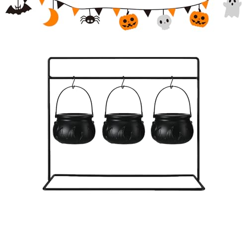 Caudron Halloween - Spooky Candy Bowl Eimer, Festliche Hexe Party Dekoration | Langlebiges leichtes Material mit klassischer runder Form, leicht zu tragen für einen Trick oder einen Leckerbissen von Zunishaone