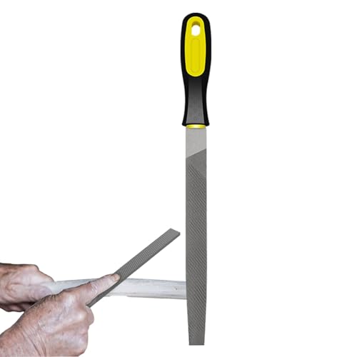Feile aus gehärtetem Stahl | Handfeile mit komfortablem Griff, flache Feilen und Präzisionsraspel für Metall, und Kunststoff, ideales Werkzeug für Handwerker, Mechaniker und Heimwerker von Zunishaone