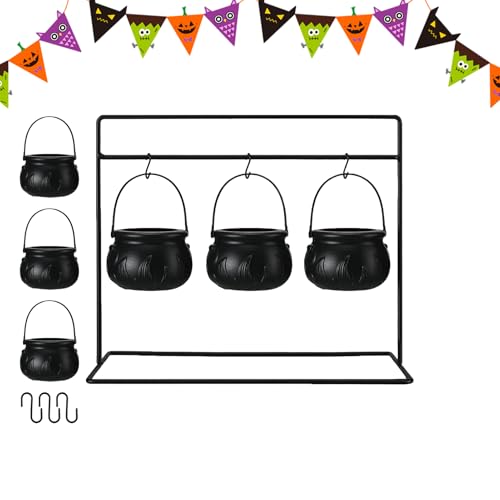 Halloween Cauldron - Halloween Cauldron Bowl Set, Themenpartydekoration | Robustes festliches Design mit vielseitiger Verwendung, perfekt für gruselige Veranstaltungen, fr-Displays von Zunishaone