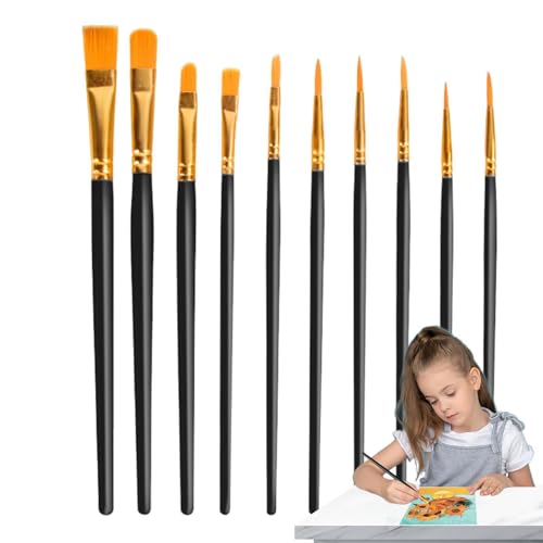 Künstlerpinsel-Set – 10-teiliges Aquarell- und Acrylpinsel, vielseitige und glatte Pinsel für Ölmalerei, Details und feine Kunst, professionelle Malpinsel für Leinwand, Papier und Stoff Künstlerpinsel-Set – 10-teiliges Aquarell- und Acrylpinsel, vielseitige und glatte Pinsel für Ölmalerei, Details und feine Kunst, professionelle Malpinsel für Leinwand, Papier und Stoff von Zunishaone