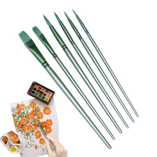 Malpinsel-Set – 6 x Aquarell-Pinsel, Nylon-Haarbürsten, Zeichenbedarf-Set, Acrylöl, Gouachefarbe, perfekt für Kunst, Zeichnen, Scrapbooking, Notizbuch, Tinte, Felsmalerei Malpinsel-Set – 6 x Aquarell-Pinsel, Nylon-Haarbürsten, Zeichenbedarf-Set, Acrylöl, Gouachefarbe, perfekt für Kunst, Zeichnen, Scrapbooking, Notizbuch, Tinte, Felsmalerei von Zunishaone