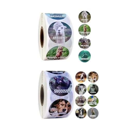 Motivations-Tieraufkleber – Belohnungsaufkleber für Kinder, Tiere, Meme Toys Aufkleber | 500 Etiketten Rolle Tieraufkleber, 1 Zoll Lehrer-Aufkleber, Motivaufkleber Motivations-Tieraufkleber – Belohnungsaufkleber für Kinder, Tiere, Meme Toys Aufkleber | 500 Etiketten Rolle Tieraufkleber, 1 Zoll Lehrer-Aufkleber, Motivaufkleber von Zunishaone