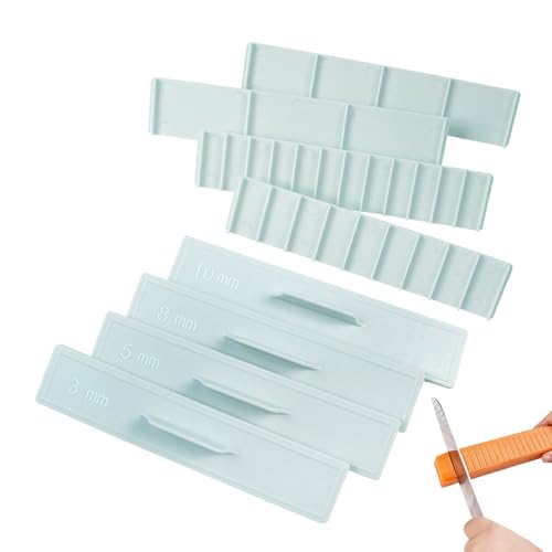 Skala Lineal - Food Grade Plasticc, transparente Markierungen | 8pcs Teigdicke Schneidemaschinen mit klarer Messung für einheitliches, Backen von Kuchenschicht, sicheres Küchenwerkzeuggebra von Zunishaone
