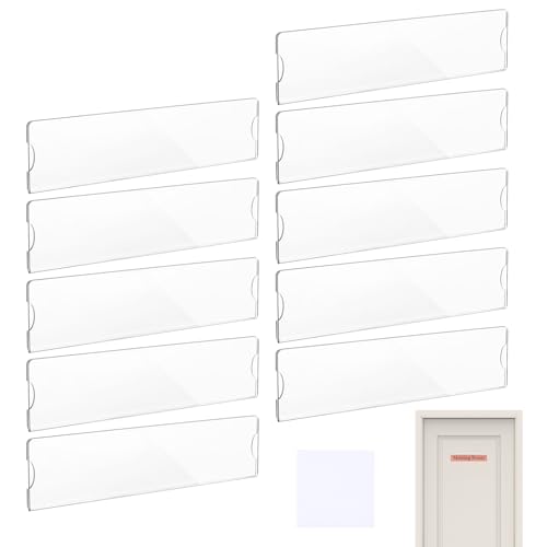 Transparenter Türbeetikungsrahmen - Löschen von Acryl -Wandschild, Name Display Hold | Robustes Klebstoff -Back -Identifikationsfeld, einfache Installationslösung für den Arbeitsplatz im Kl von Zunishaone
