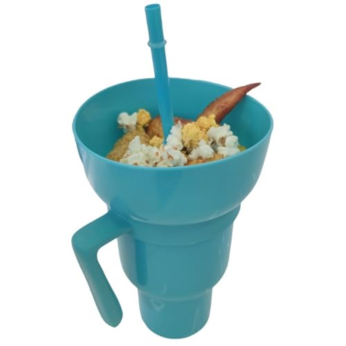 Zunishaone Becher für Getränke und Snacks, Becher für Snacks und Getränke für Kinder mit Strohhalm | Behälter für Lebensmittel und Getränke, auslaufsicher für Chips, Süßigkeiten, Früchte, Desserts von Zunishaone
