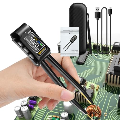 Zunishaone Elektronisches Komponenten-Analysegerät, Pinzette für intelligente Zähler,Pinzette für digitale SMD-Tester - Komponentenerkennung 'Analysator von hochpräzisen Komponenten von Zunishaone