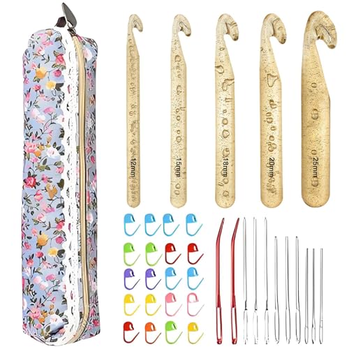Zunishaone Häkelnadeln – Häkelnadeln für Garn – verschiedene Größen, 12 mm - 25 mm, Strickwerkzeuge für Decken, Weben, Teppiche, Schals, Puppenherstellung, Schal, Stricken Zunishaone Häkelnadeln – Häkelnadeln für Garn – verschiedene Größen, 12 mm - 25 mm, Strickwerkzeuge für Decken, Weben, Teppiche, Schals, Puppenherstellung, Schal, Stricken von Zunishaone