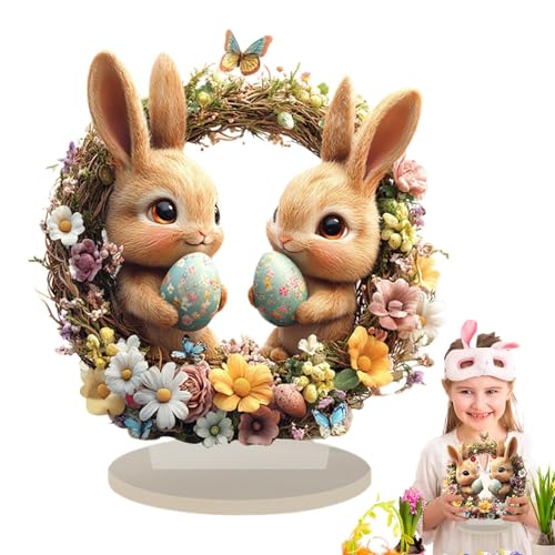 Zunishaone Hasen-Tischschild – Hase, Acryl, niedliche Tischdekoration, Desktop-Osterhase, niedliche Heimdekoration für Innenbereich, Regal, Outdoor, Garten Zunishaone Hasen-Tischschild – Hase, Acryl, niedliche Tischdekoration, Desktop-Osterhase, niedliche Heimdekoration für Innenbereich, Regal, Outdoor, Garten von Zunishaone