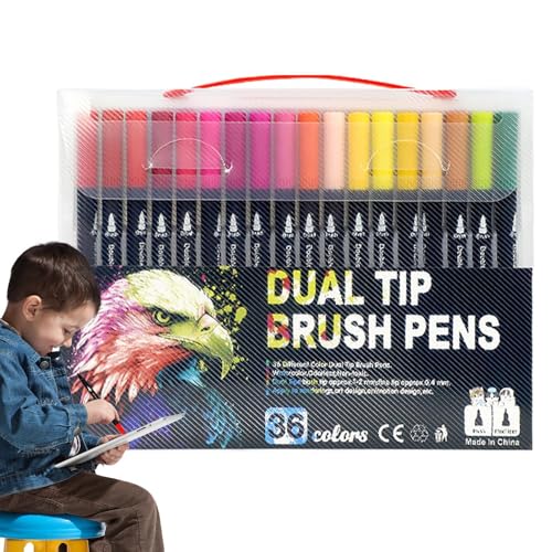 Zunishaone Künstlermarker, Acrylmarker-Set | Farbmarker mit doppelter Spitze, wasserfeste Marker, Kunsthandwerk für , von Zunishaone