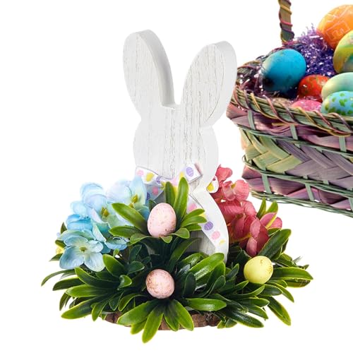 Zunishaone Osterdekorationen in Hasenform, Osterhasendekoration aus Holz, Dekoration für den Tisch, handgefertigt, aus Holz, Osterdekorationen, Hase aus Holz von Zunishaone