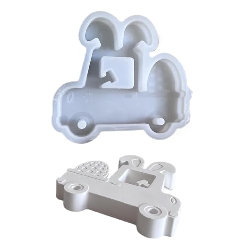 Zunishaone Osterform – Ei-Auto-Ornament-Form, leichte Oster-Auto-Form, Gipsformen, Silikon-Gießform für Gips, Sojawachskerzen von Zunishaone