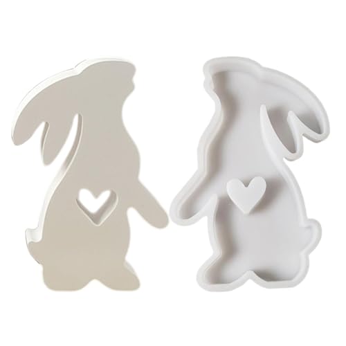 Zunishaone Ostern stehende Kaninchen Silikonform, Osterhasen Backform, Harz Gießformen | Antihaft-Silikonform für Heimdekoration, Seifenformen von Zunishaone