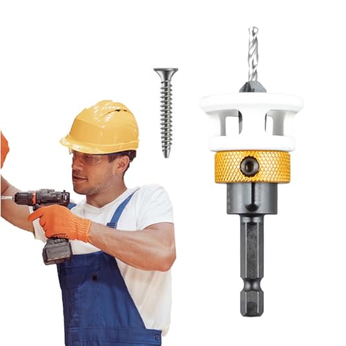 Zunishaone Sechskant-Schaftbohrer, Fräsbohrer-Set, verstellbare Tiefe, Holzbohrer, Dicklochbohrer, konischer Fräser für Weich- und Hartholz von Zunishaone