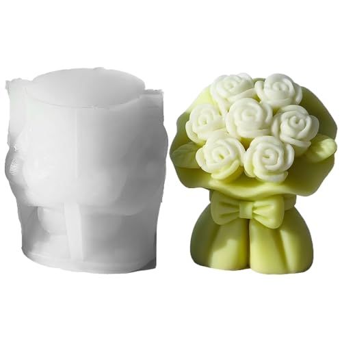 Zunishaone Silikon-Blumenstraußformen, Kerzenblumenformen, Silikonstrauß | Gießform, 3D-Blumen-Silikonformen zur Herstellung von Aromatherapie-Kerzen von Zunishaone