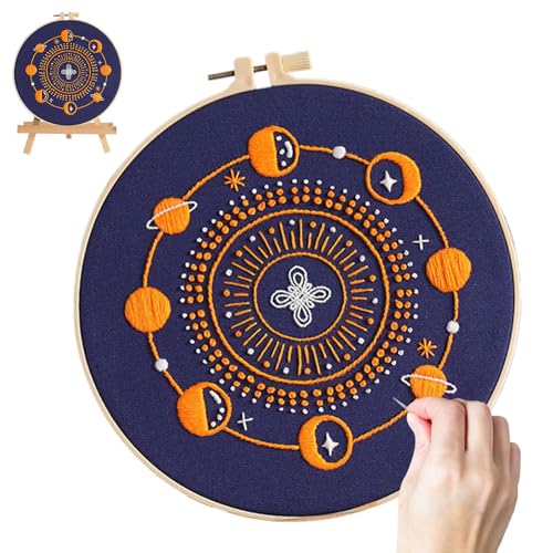 Zunishaone Stickset Anfänger für Erwachsene, einfache Sticksets für Anfänger, einfaches Tarotstich-Set, handgemachte Kunsthandwerk mit Punschnadelvorräten in von Zunishaone