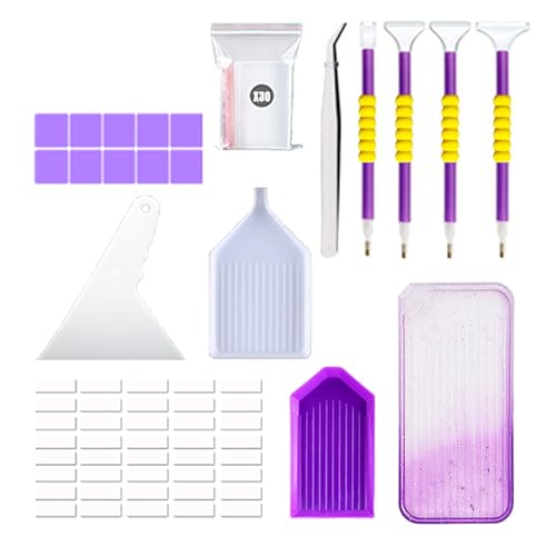 Zunishaone Strass-Kunst-Kits – tragbare Strass-Malwerkzeuge, -Kunst-Set mit Taschen, Pinzette, Farbverlauf, Bastelzubehör Zunishaone Strass-Kunst-Kits – tragbare Strass-Malwerkzeuge, -Kunst-Set mit Taschen, Pinzette, Farbverlauf, Bastelzubehör von Zunishaone
