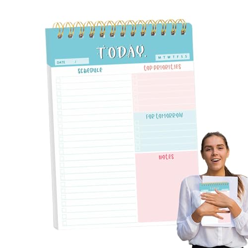 Zunishaone Tages-Notizblock – A5-Größe, Tagesplaner, Tagebuch zum Verfolgen von Zielen, Alltags-Notizbuch, täglicher Organizer, spiralförmiger akademischer Planer, Notizbuch für Schule, Zuhause Zunishaone Tages-Notizblock – A5-Größe, Tagesplaner, Tagebuch zum Verfolgen von Zielen, Alltags-Notizbuch, täglicher Organizer, spiralförmiger akademischer Planer, Notizbuch für Schule, Zuhause von Zunishaone