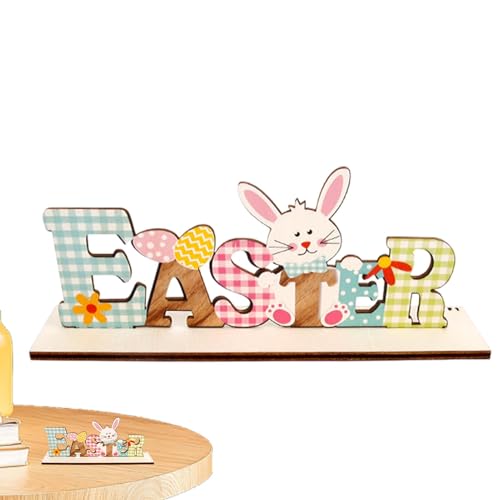 Zunishaone Tischschilder mit Osterhase, dekorative Osterschilder - Regaldekoration, Holztischschild mit Frühlingskaninchen, lustige Dekoration Zunishaone Tischschilder mit Osterhase, dekorative Osterschilder - Regaldekoration, Holztischschild mit Frühlingskaninchen, lustige Dekoration von Zunishaone