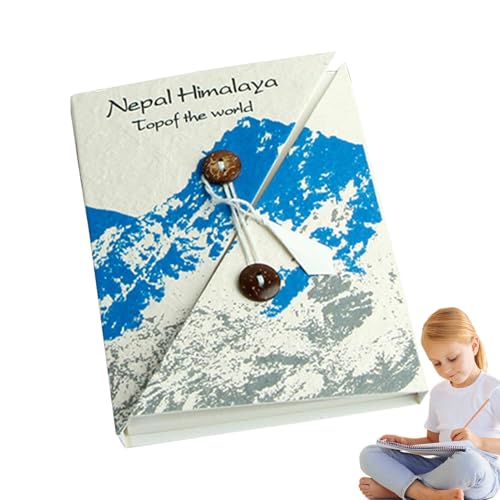 Zunishaone Vintage Scrapbook Vintage Album - Taschen-Tagebuch-Notizbuch, Reise-Scrapbook, tragbarer täglicher Skizzenhalter zum Schreiben, Zeichnen von Zunishaone