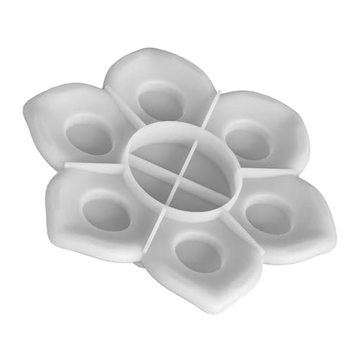 6 Hohlräume Silikonform Florale Silikone Kerzenformen Leicht Demolding Für Epoxidharz Ständer Teelichthalter Blütenbasis von Zuoeay