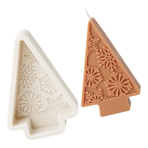 Flexible Silikonform Schneeflocken Weihnachtsbaum Kerzenform Duft Aromatherapys Herstellung Form Handgefertigter Ornament Form Weihnachtsbaumform von Zuoeay