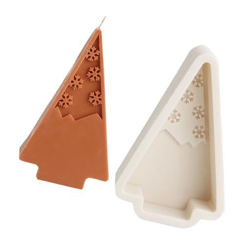 Flexible Silikonform Schneeflocken Weihnachtsbaum Kerzenform Duft Aromatherapys Herstellung Form Handgefertigter Ornament Form Weihnachtsbaumform von Zuoeay