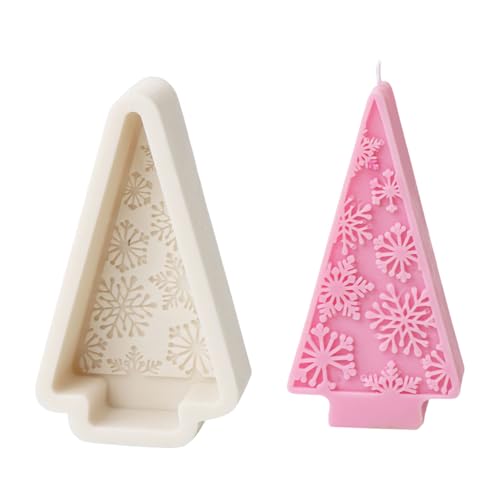 Flexible Silikonform Schneeflocken Weihnachtsbaum Kerzenform Duft Aromatherapys Herstellung Form Handgefertigter Ornament Form Weihnachtsbaumform von Zuoeay