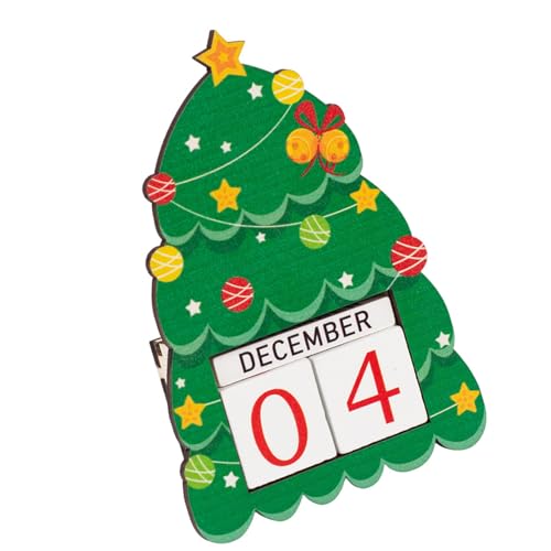 Holz Weihnachtsfeiertag Countdown Kalender Handgefertigt Freundschaftliche Heimdekoration Für Urlaub Familienaktivität Familie Adventskalender von Zuoeay