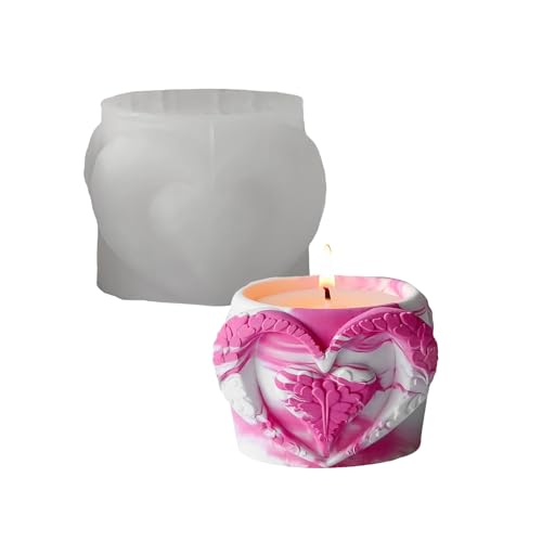 Multifauntales Handwerk Silikonform Herzform Lagerschale Formen Geeignet Um Harz Oder Gipskerzenhalter Home Decors Formen Zuzubereiten von Zuoeay
