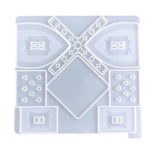 Schreibtisch Ornament Form Flexibler Silikonform Für Windmühlenhaus Geformte Dekoration Gips Schmuck Die Sendungen Silikonhaus Machen von Zuoeay
