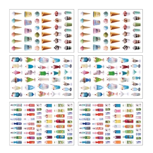 Scrapbook Sticker 6 Blätter Journaling Buch Ästhetisches Dekoratives Sammelalbum Für Erwachsene Schülern Dekorative Aufkleber Für Scrapbooking von Zuoeay