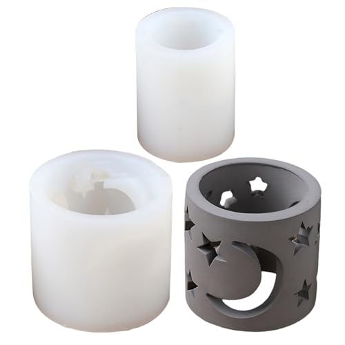 Weiche Silikonhandwerksform Für Die Herstellung Von Teelichthaltern Und Dekorationen Für Stern Und Mondmotiven Kerzenhalterform von Zuoeay
