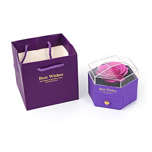 Zuoeay Romantik Hexagon Blumen Schmuckschatulle Mit Ewigen Blütenmaterial Zuoeay Romantik Hexagon Blumen Schmuckschatulle Mit Ewigen Blütenmaterial von Zuoeay