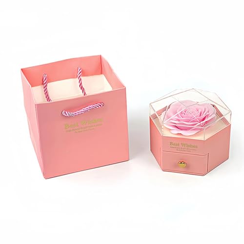 Zuoeay Romantik Hexagon Blumen Schmuckschatulle Mit Ewigen Blütenmaterial Zuoeay Romantik Hexagon Blumen Schmuckschatulle Mit Ewigen Blütenmaterial von Zuoeay