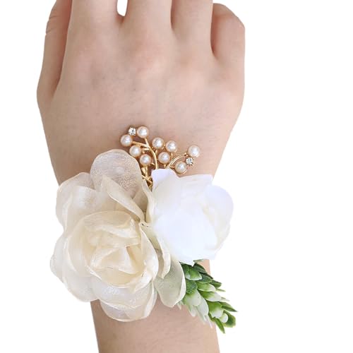 Zuoeay Seidenblumenhochzeit Corsage & Army Set Luxusbrautparty Accessoires Für Abschlussball & Formelle Abendessen Fotografie Requist Handgelenk Für Brautjungfern von Zuoeay